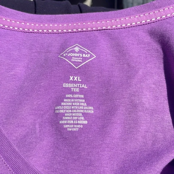 St. John‘s Bay Essential Tee in Lilac | Size XXL - Picture 6 of 6